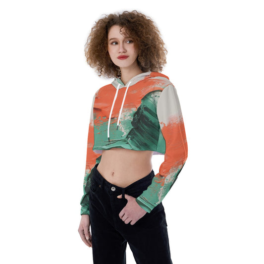All-Over Print Women's Crop Top Hoodie
