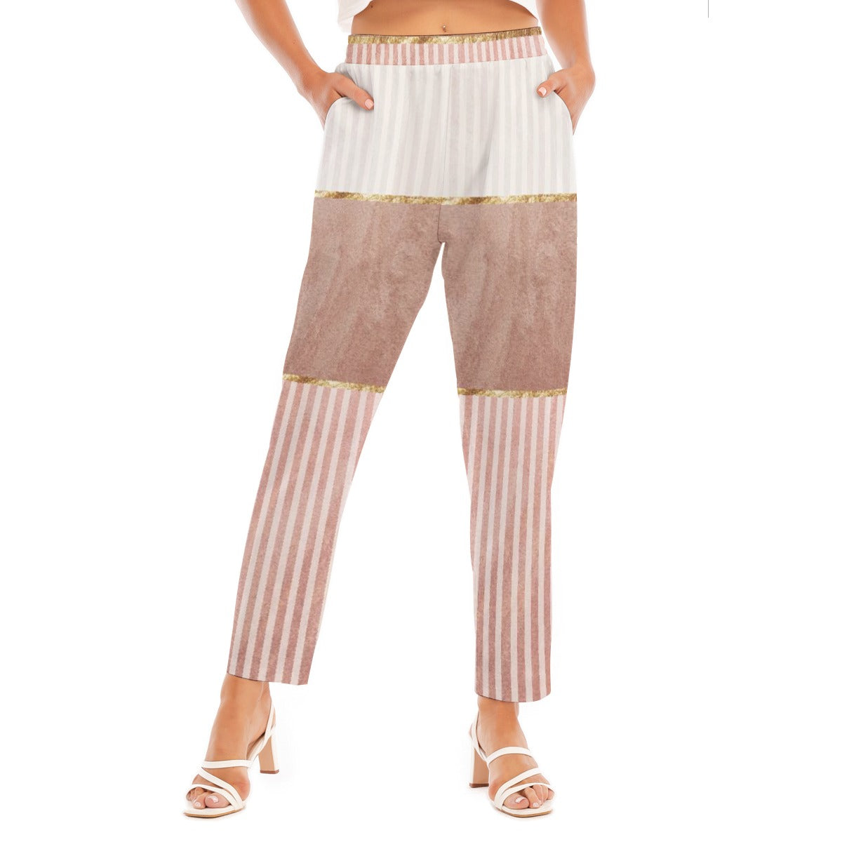 All-Over Print Women's Loose Straight-leg Pants