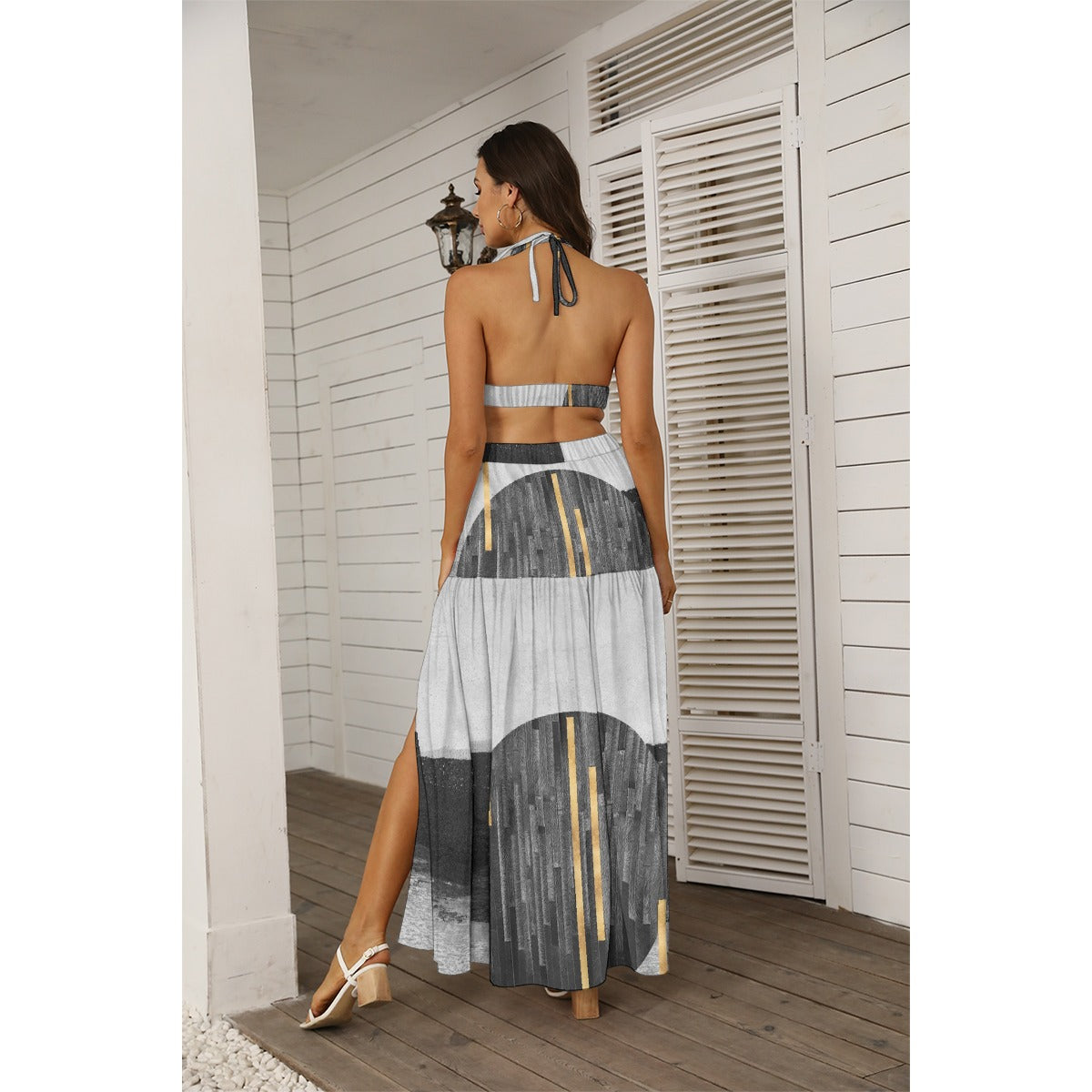 All-Over Print Women's Tie Back Wrap Dress