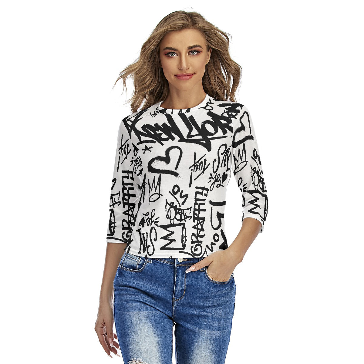 All-Over Print Women's Raglan Sleeves T-shirts