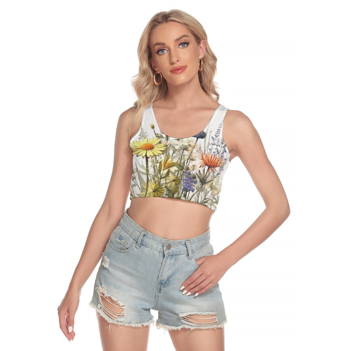 All-Over Print Women's Sport Crop Tank Top