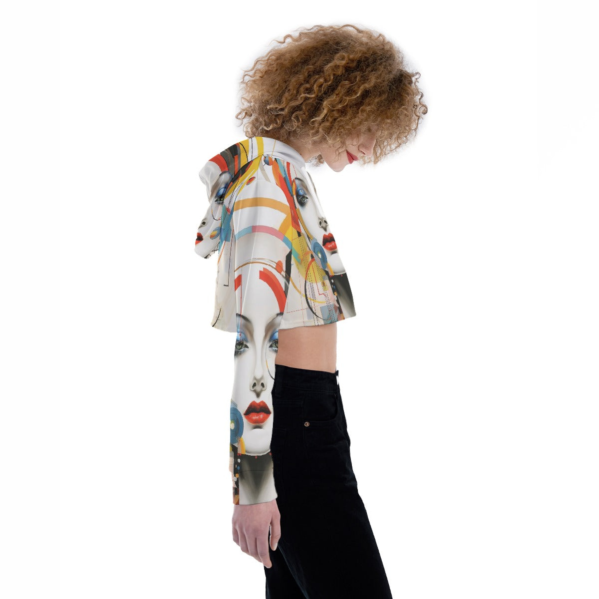 All-Over Print Women's Crop Top Hoodie