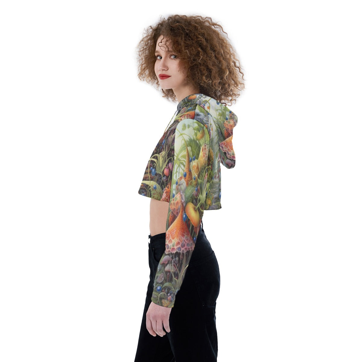 All-Over Print Women's Crop Top Hoodie