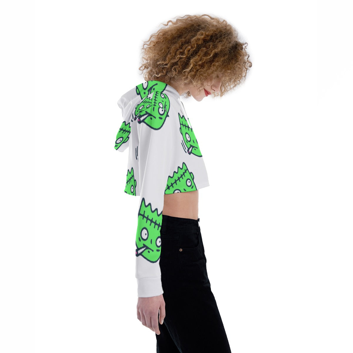 All-Over Print Women's Crop Top Hoodie