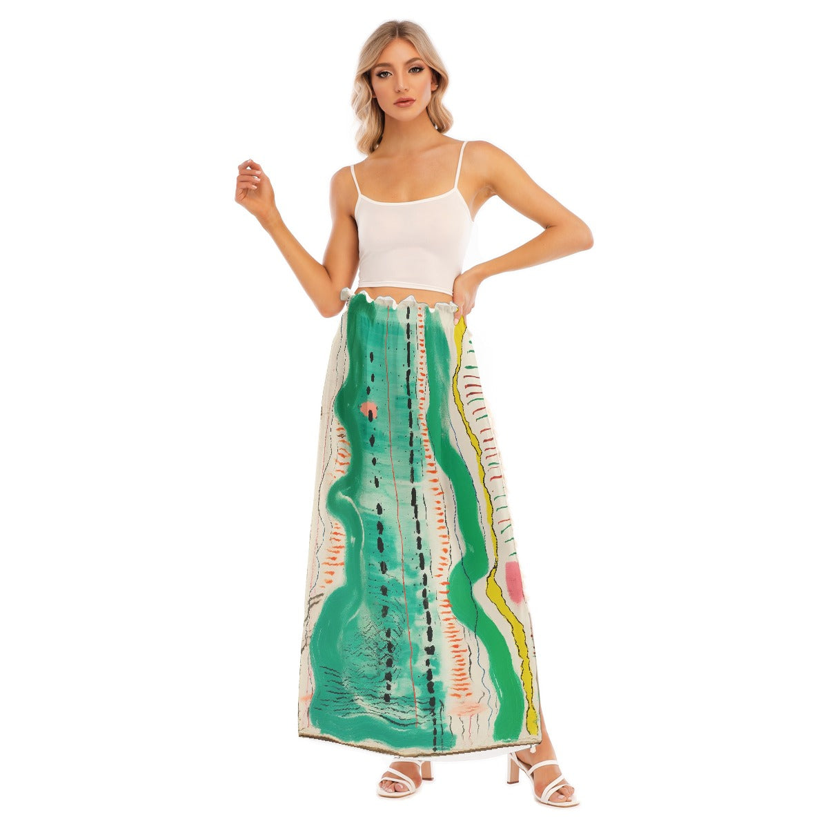 All-Over Print Women's Side Split Skirt