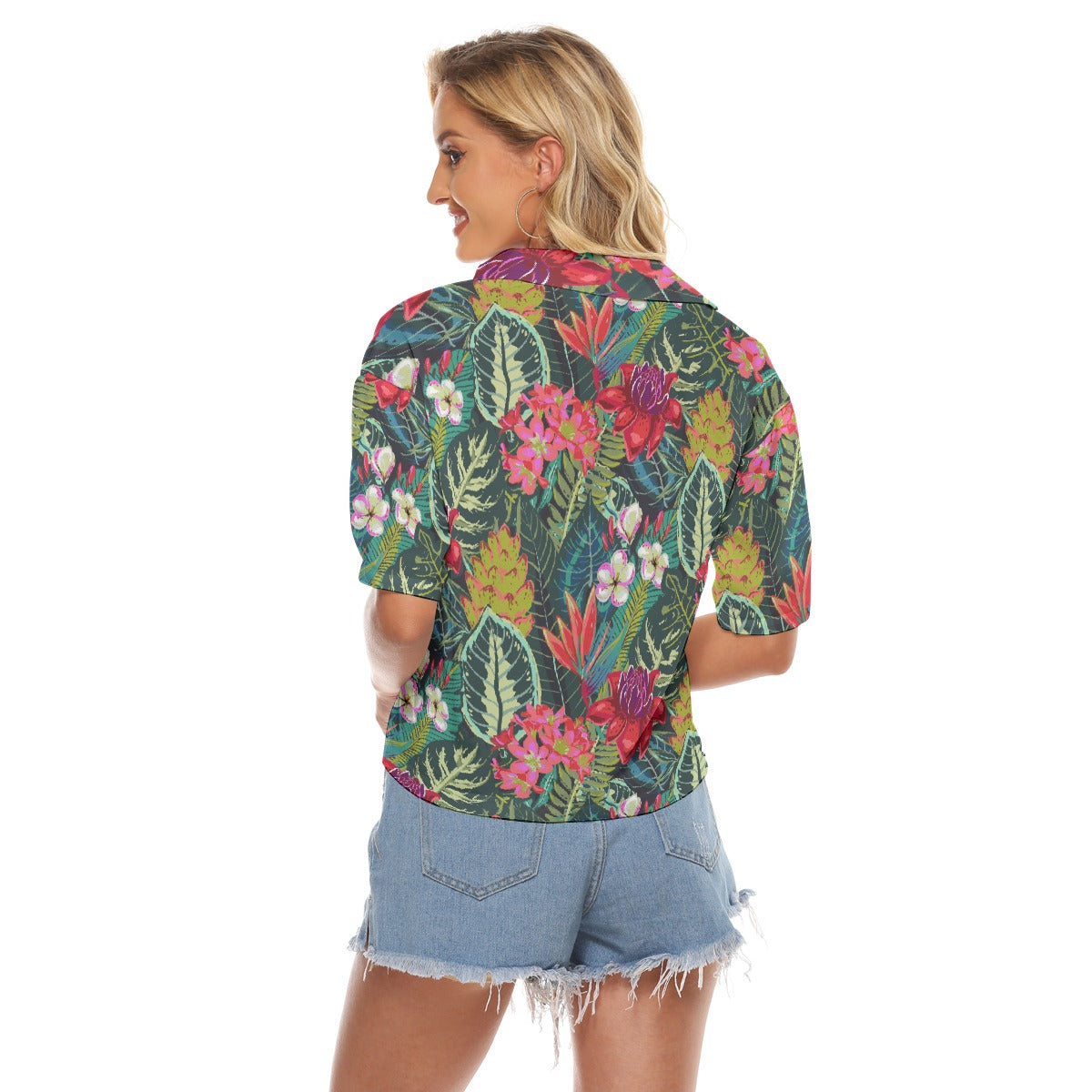 All-Over Print Women's V-neck Shirts