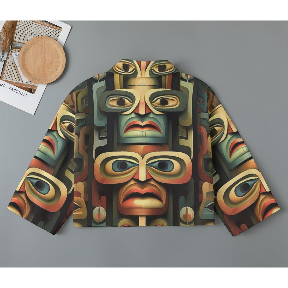 All-Over Print Women's Cropped Jacket | 245GSM Cotton