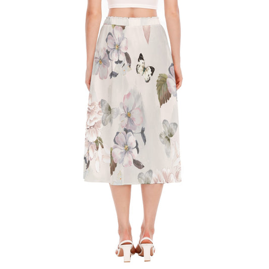 All-Over Print Women's Long Section Chiffon Skirt