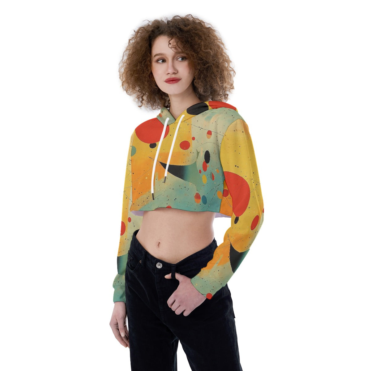All-Over Print Women's Crop Top Hoodie
