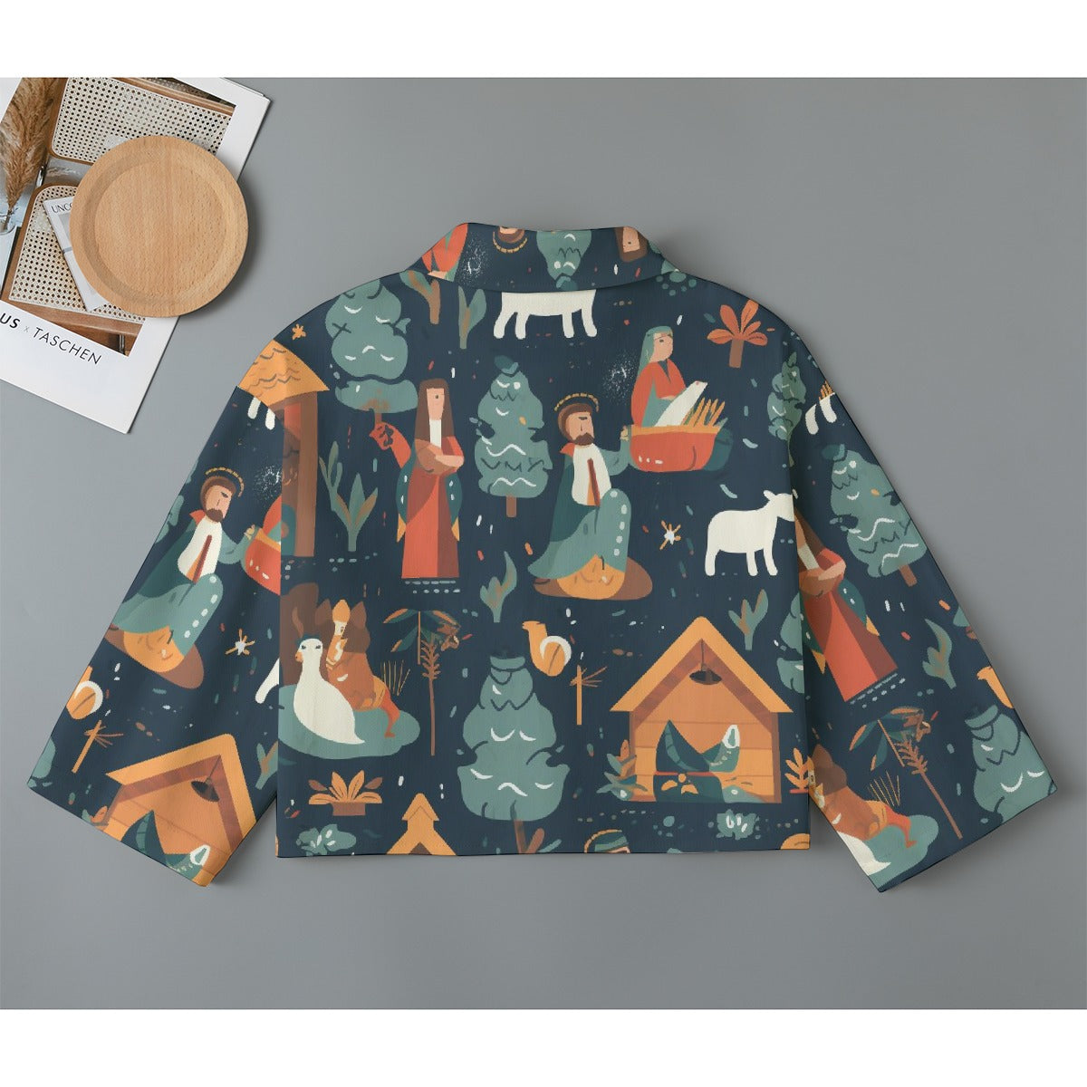 All-Over Print Women's Cropped Jacket | 245GSM Cotton