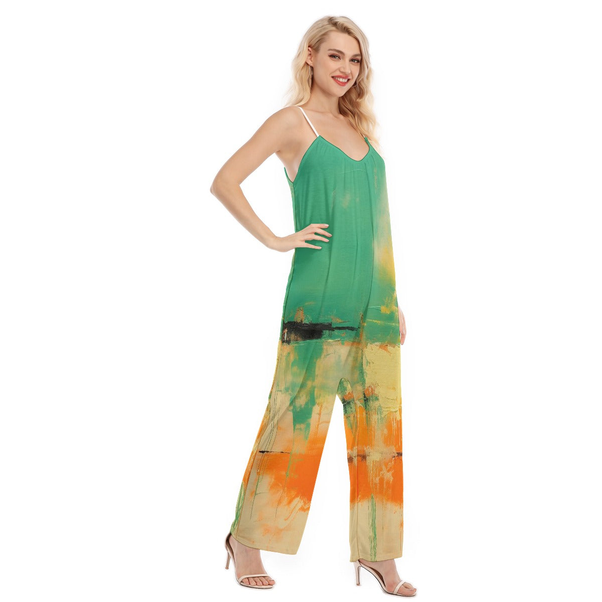 All-Over Print Women's Loose Cami Jumpsuit