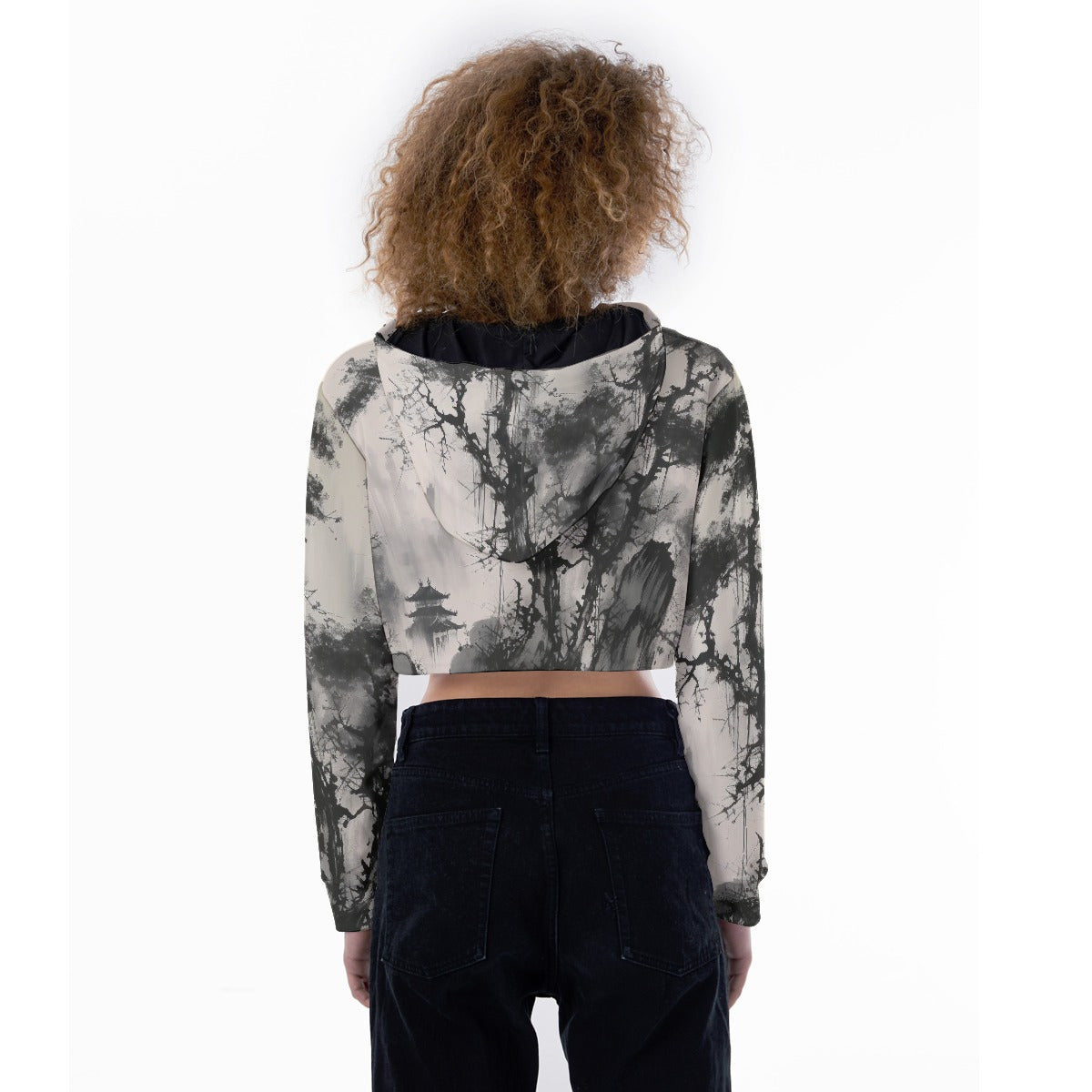 All-Over Print Women's Crop Top Hoodie