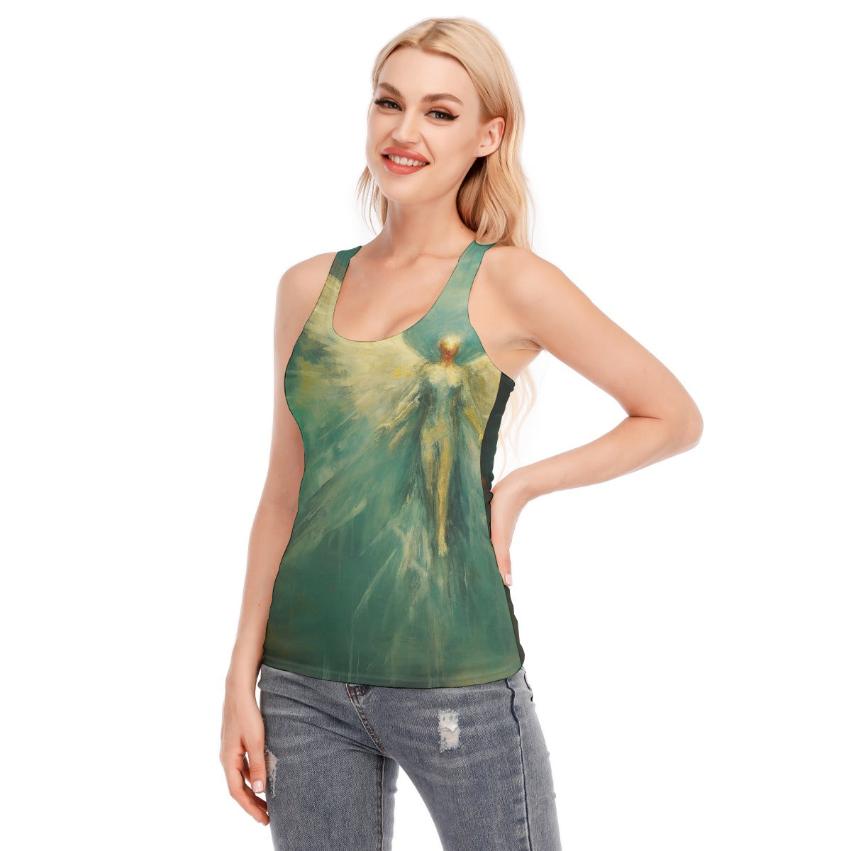 All-Over Print Women's Racer Vest | 190GSM Cotton
