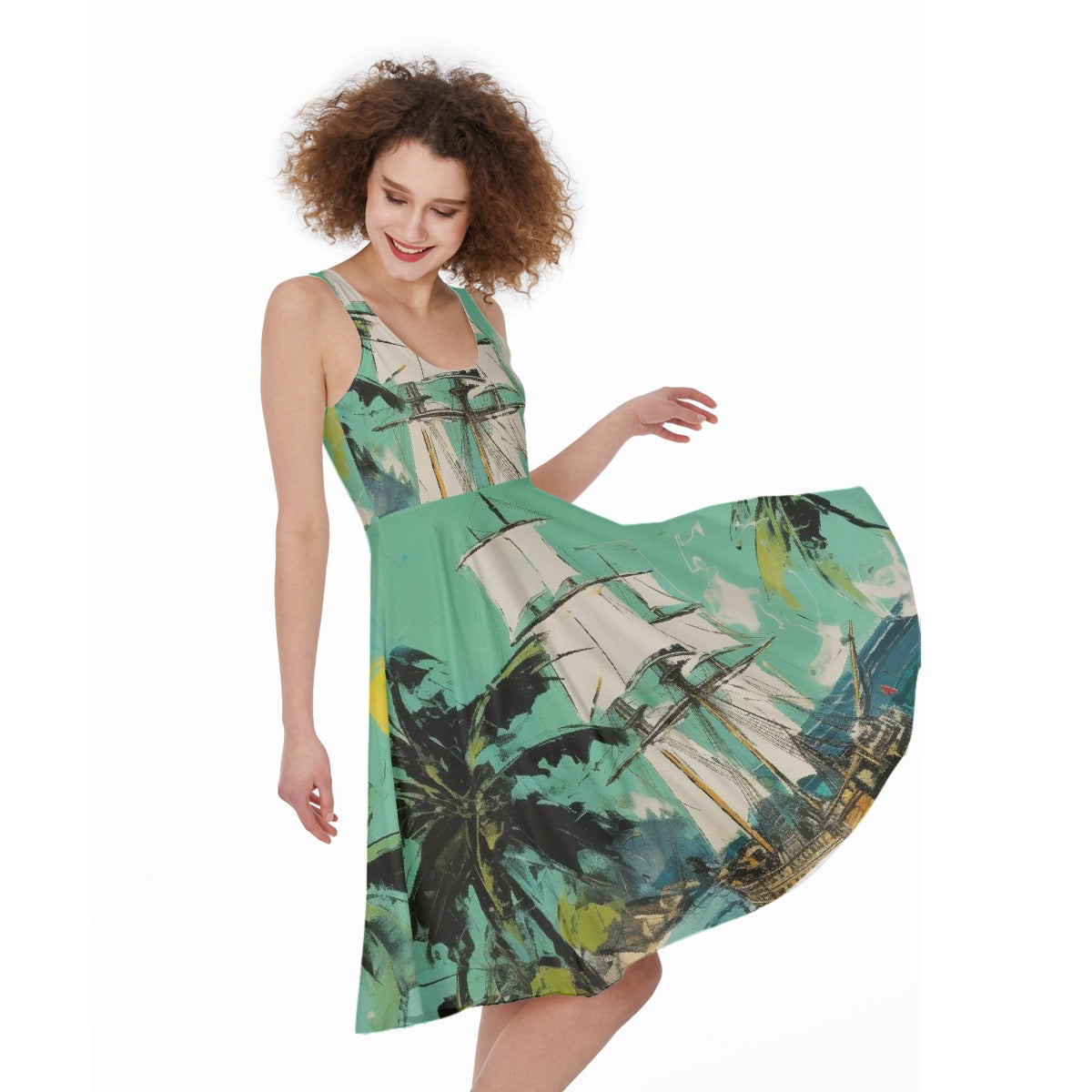 All-Over Print Women's Sleeveless Dress