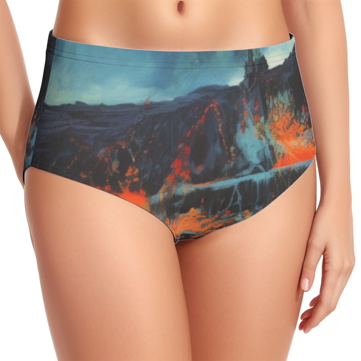 All-Over Print Women's Swimsuit Set With Halter