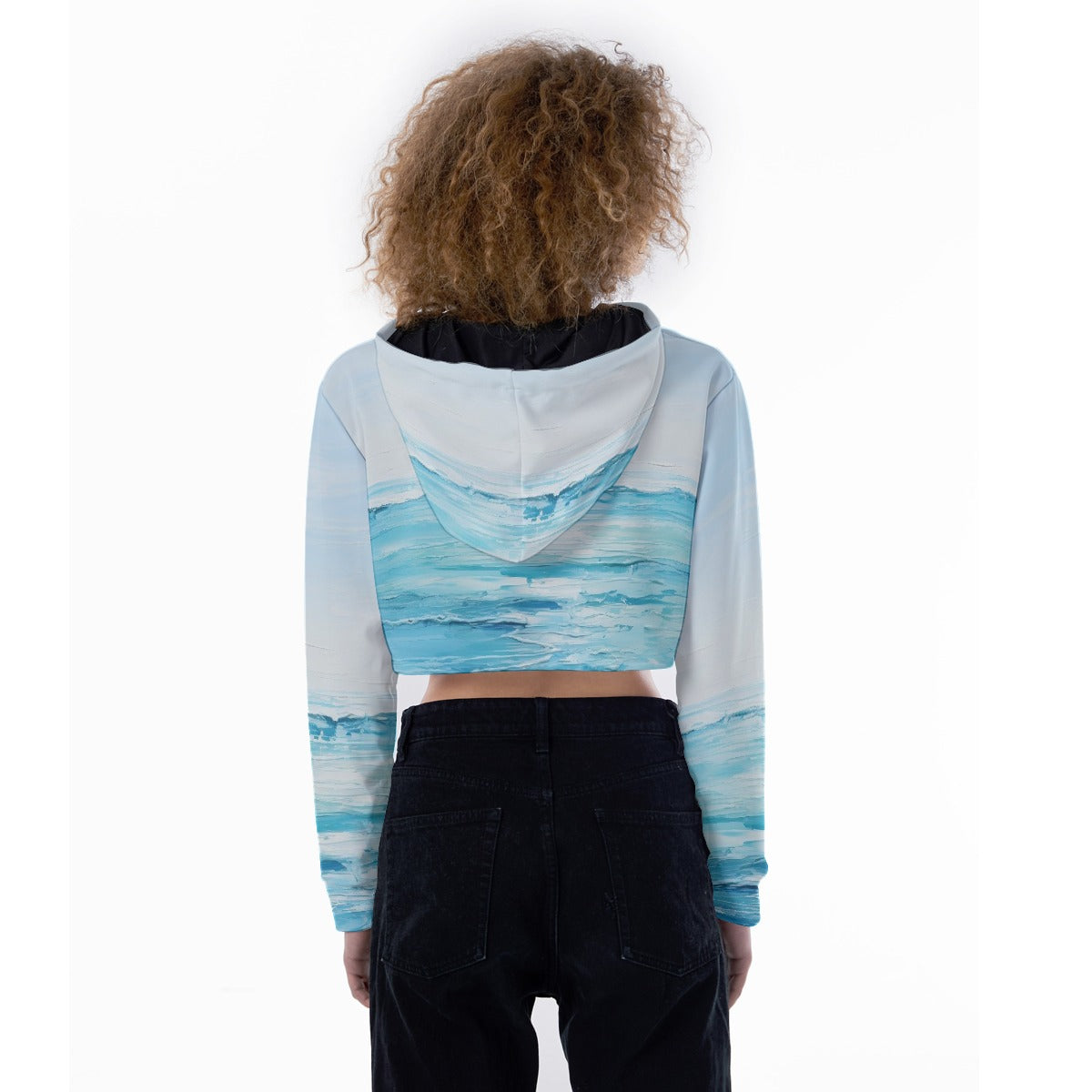 All-Over Print Women's Crop Top Hoodie