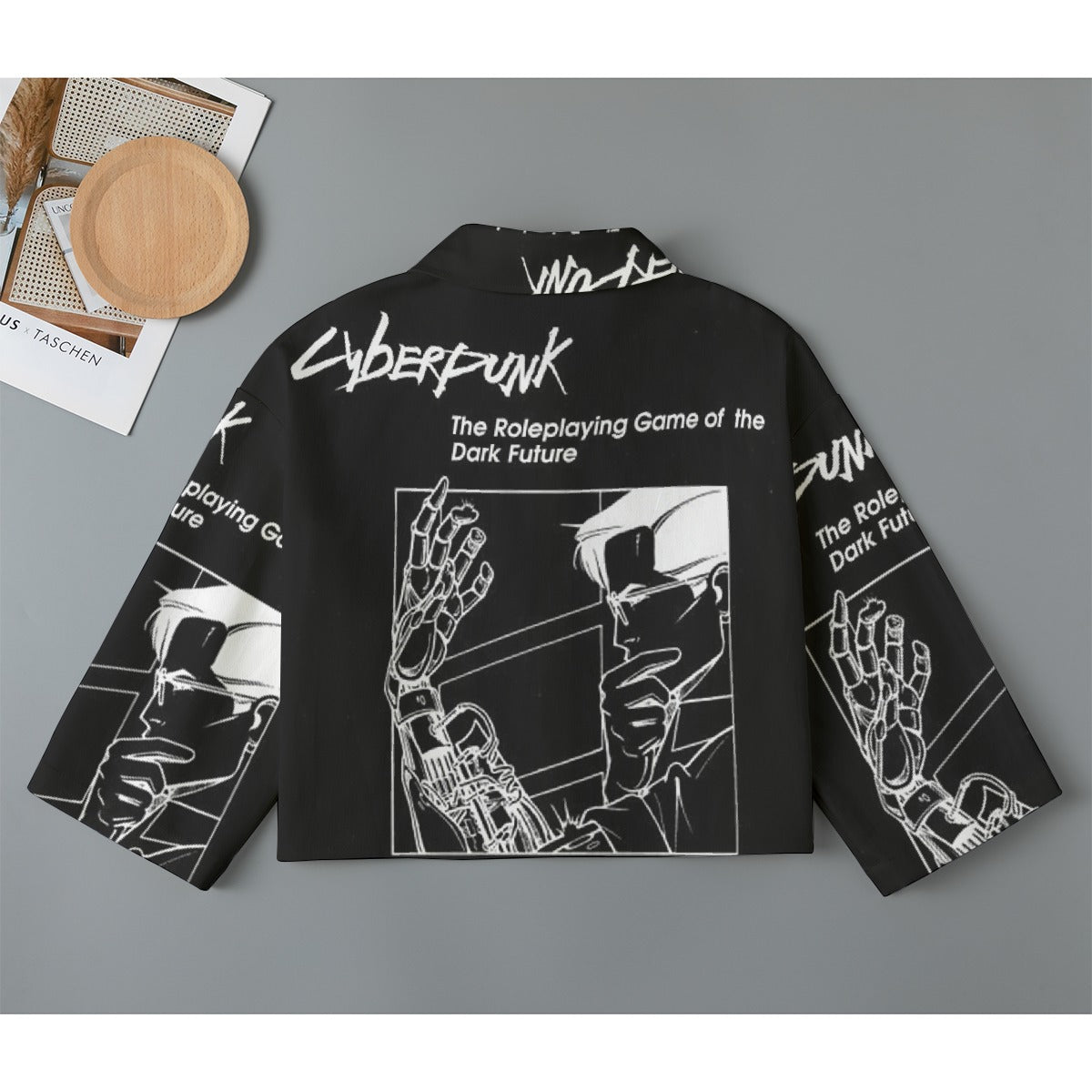 All-Over Print Women's Cropped Jacket | 245GSM Cotton