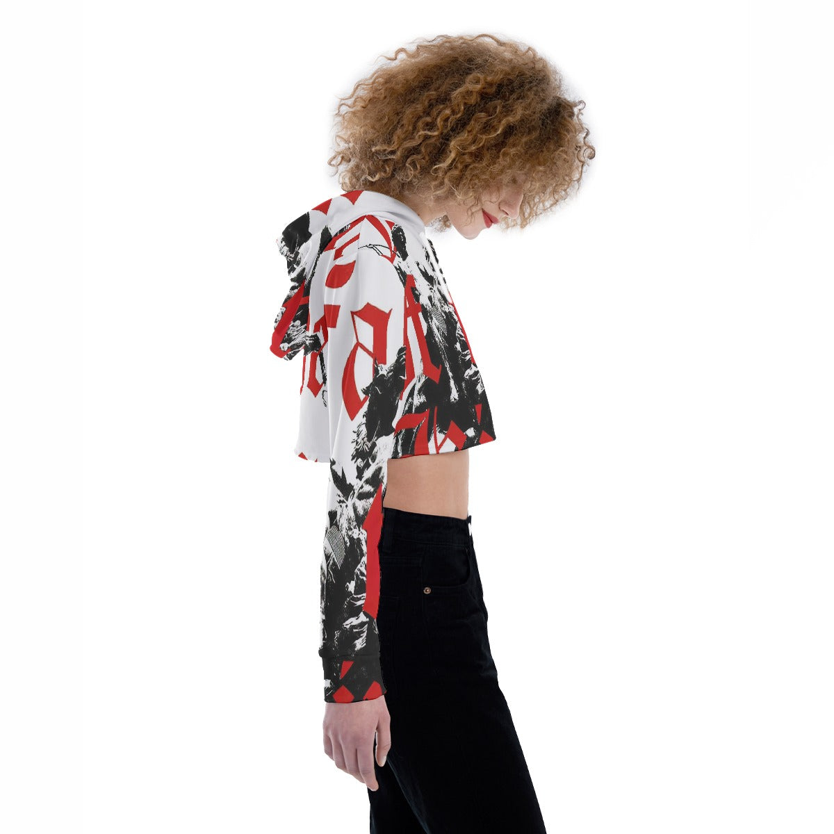 All-Over Print Women's Crop Top Hoodie