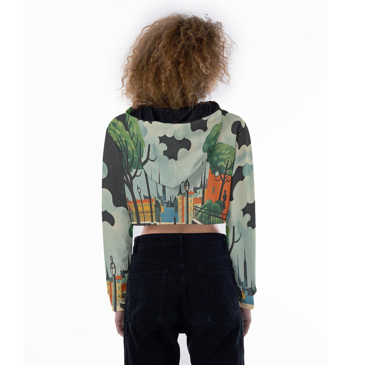 All-Over Print Women's Crop Top Hoodie
