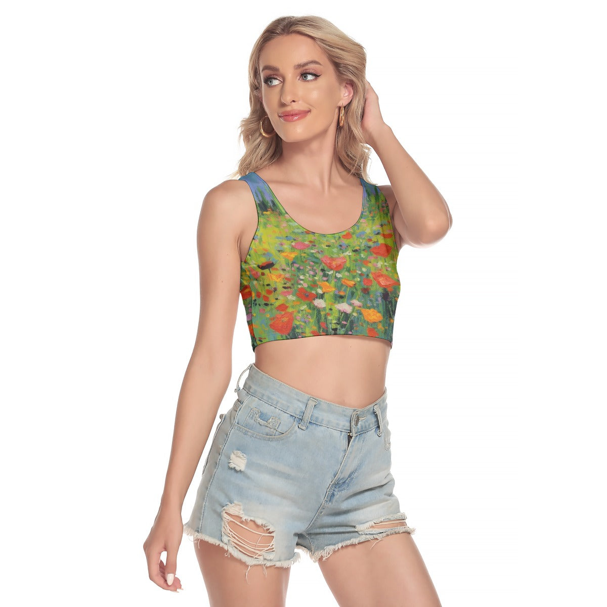 All-Over Print Women's Sport Crop Tank Top