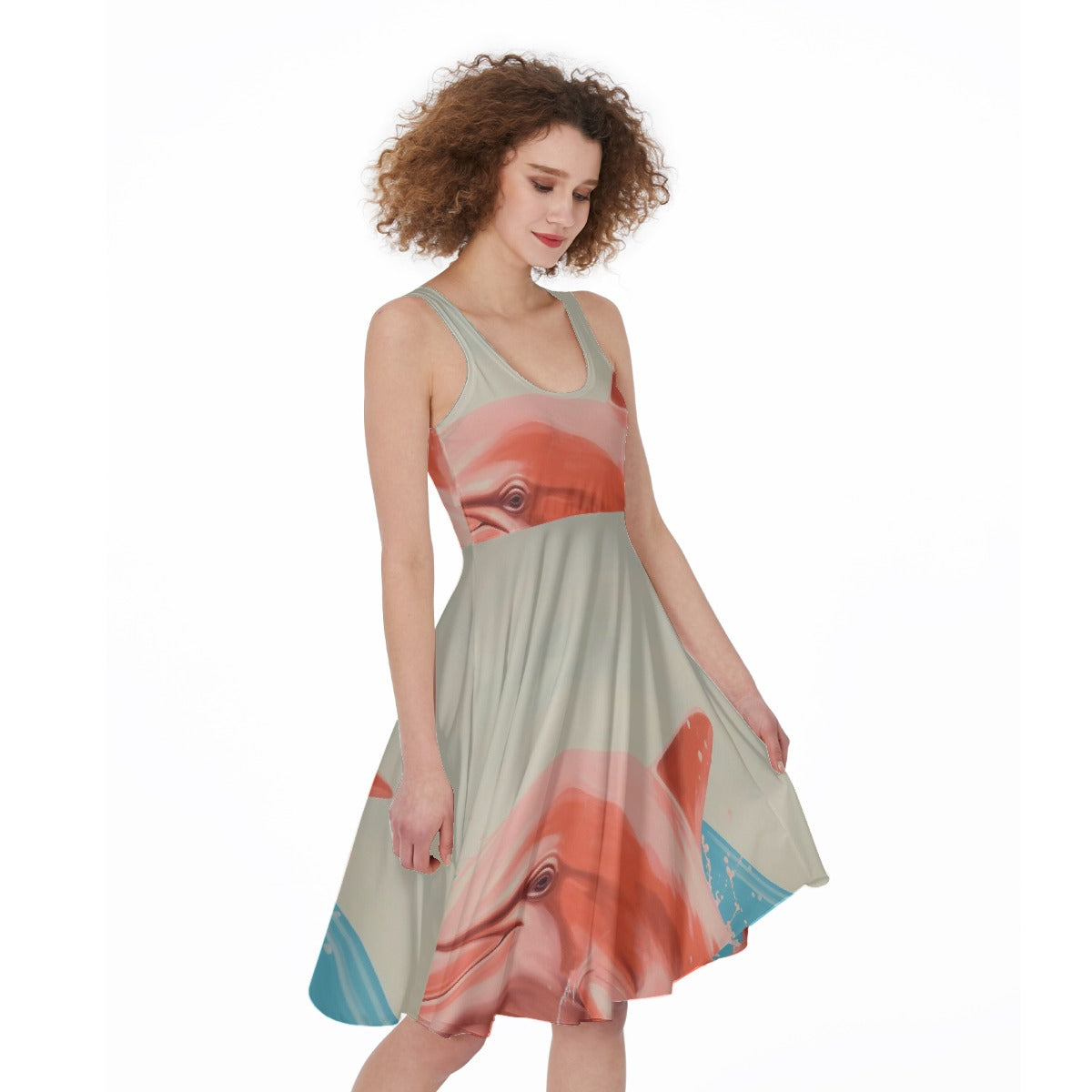 All-Over Print Women's Sleeveless Dress