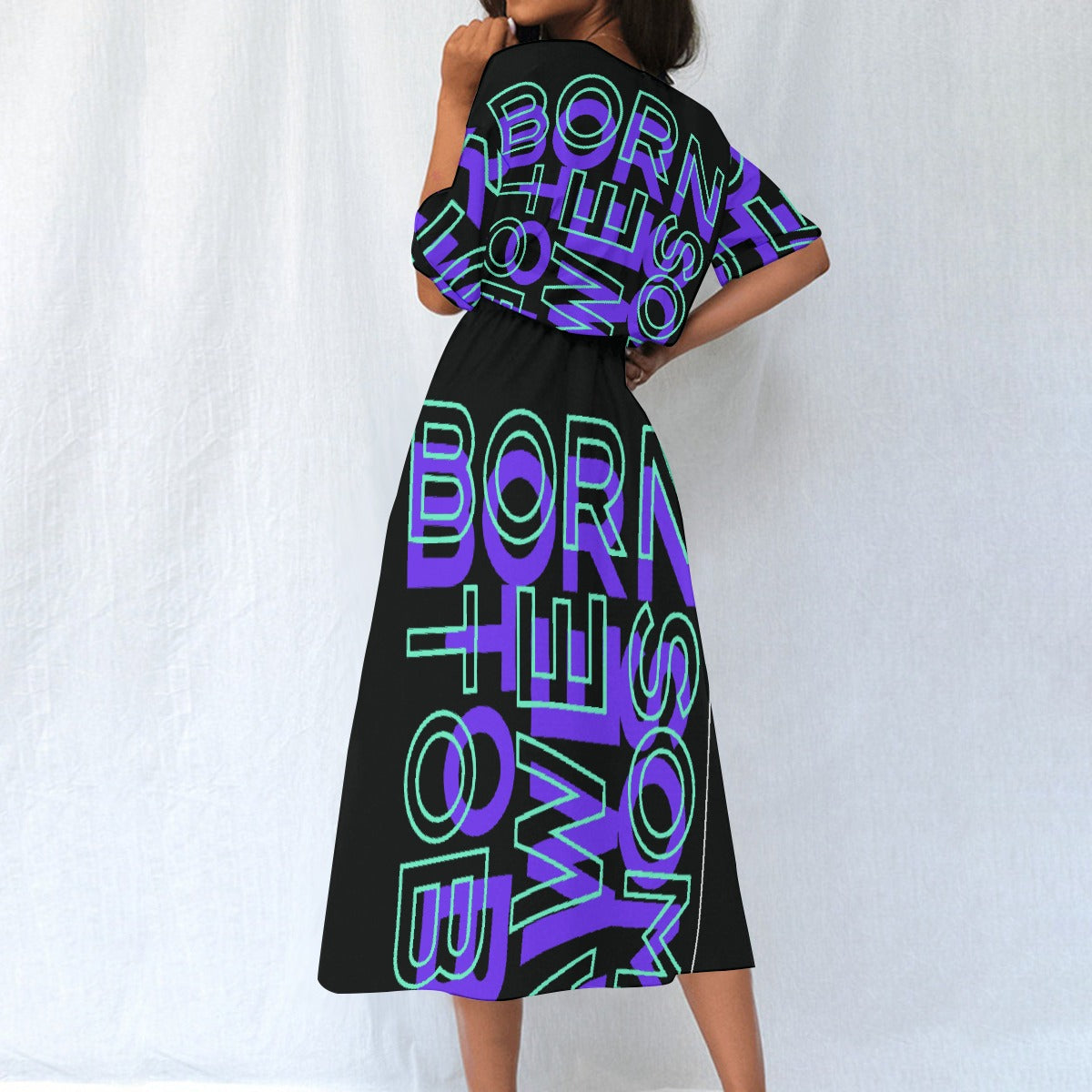 All-Over Print Women's Elastic Waist Dress