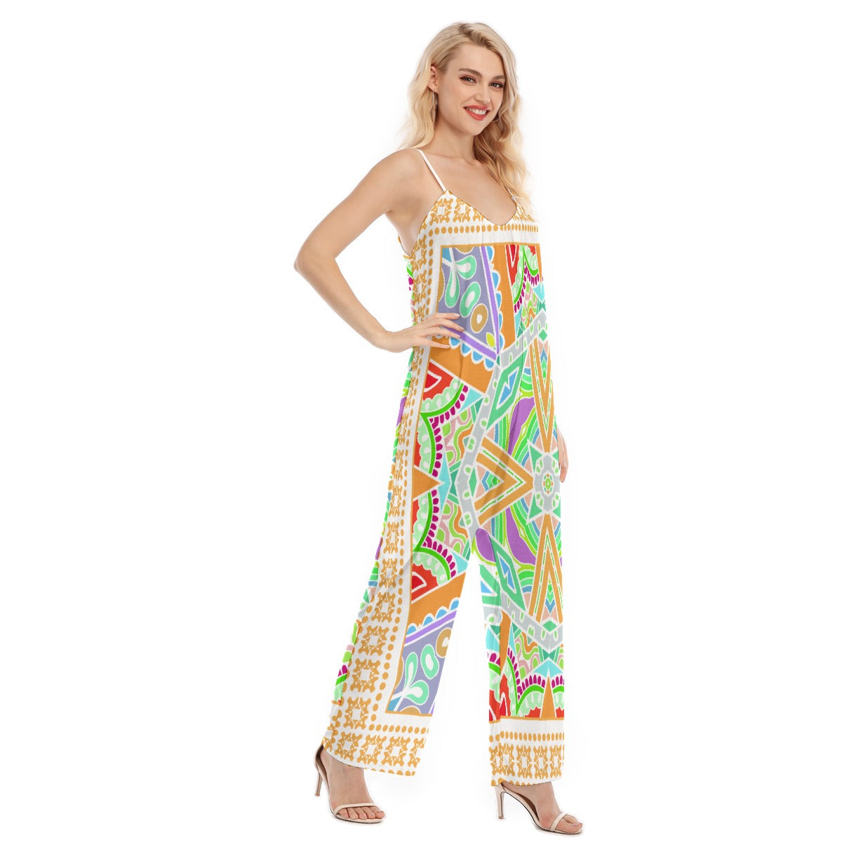 All-Over Print Women's Loose Cami Jumpsuit