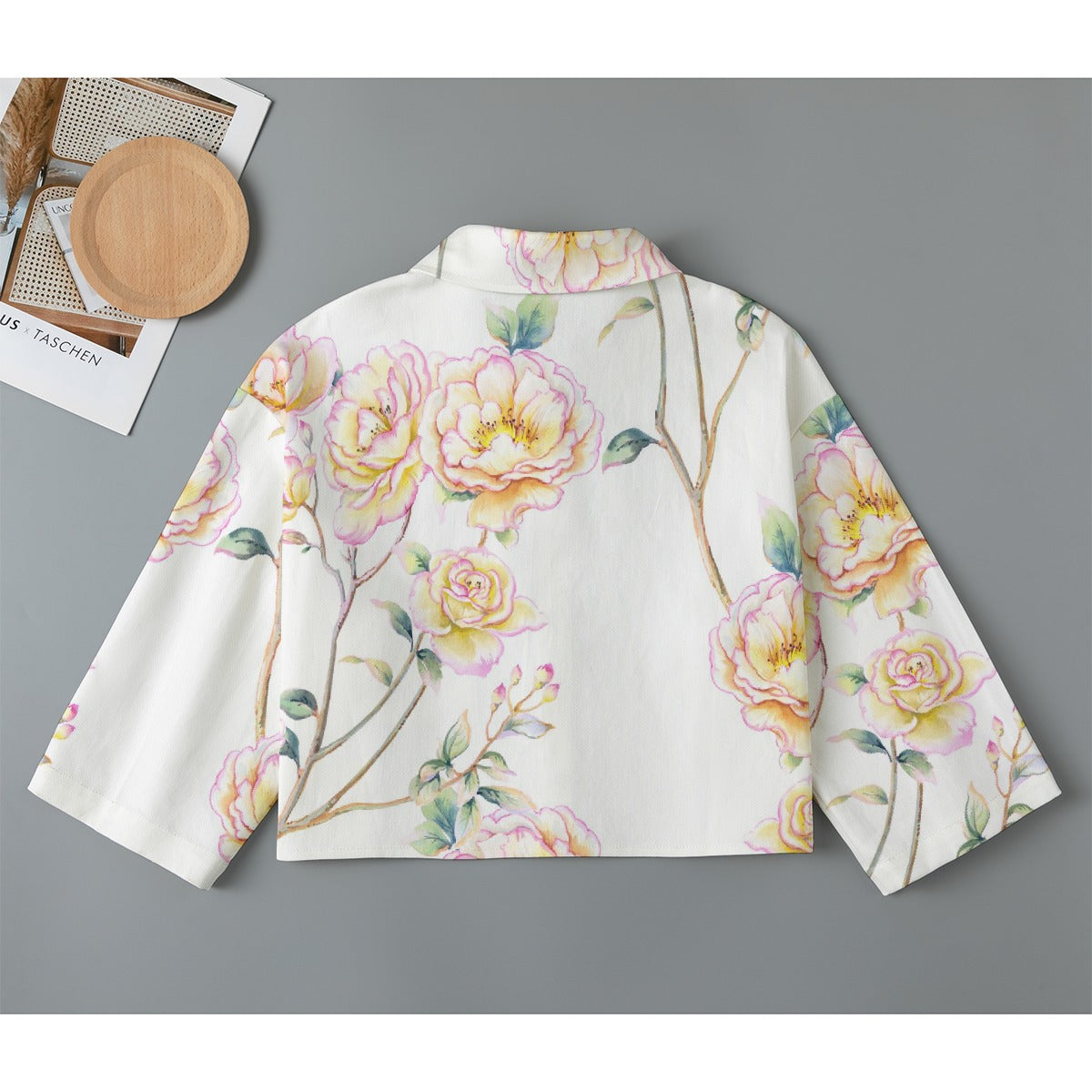 All-Over Print Women's Cropped Jacket | 245GSM Cotton