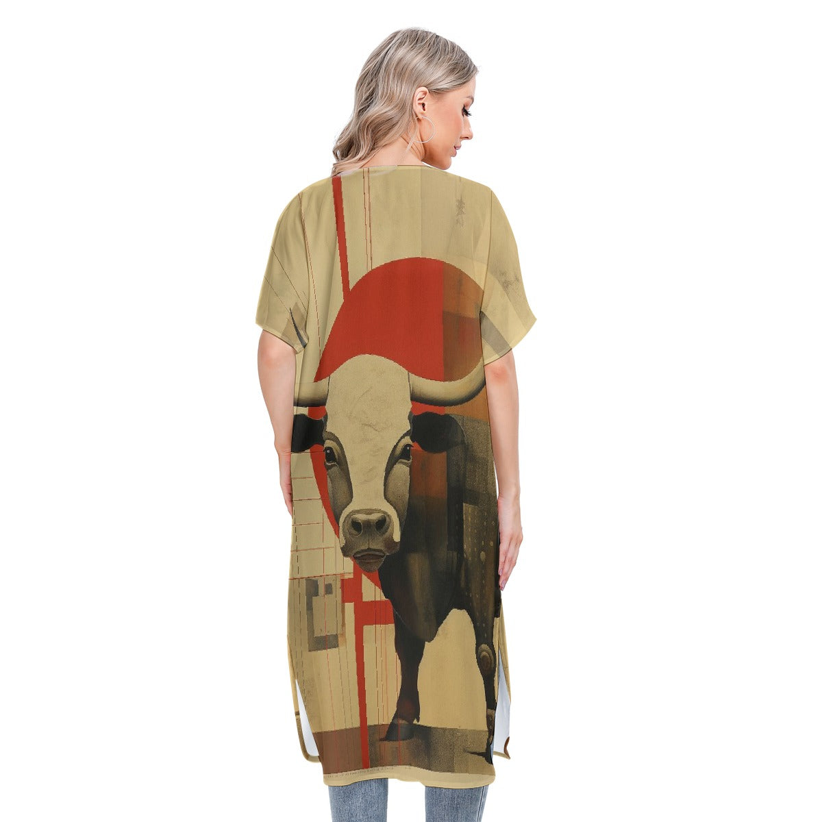 All-Over Print Women's Short Sleeve Cardigan