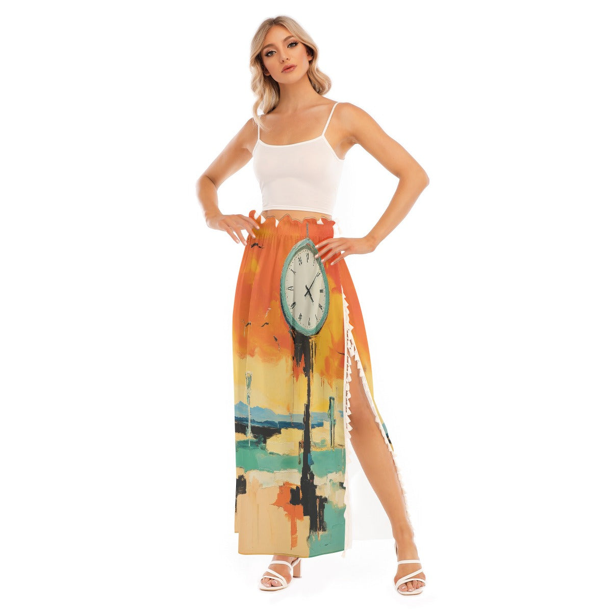 All-Over Print Women's Side Split Skirt