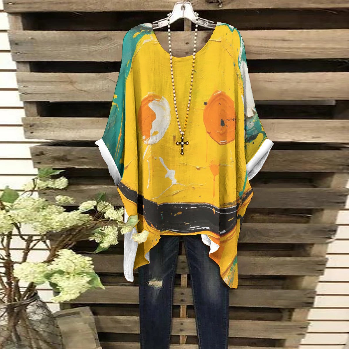 All-Over Print Women's Bat Sleeve Shirt