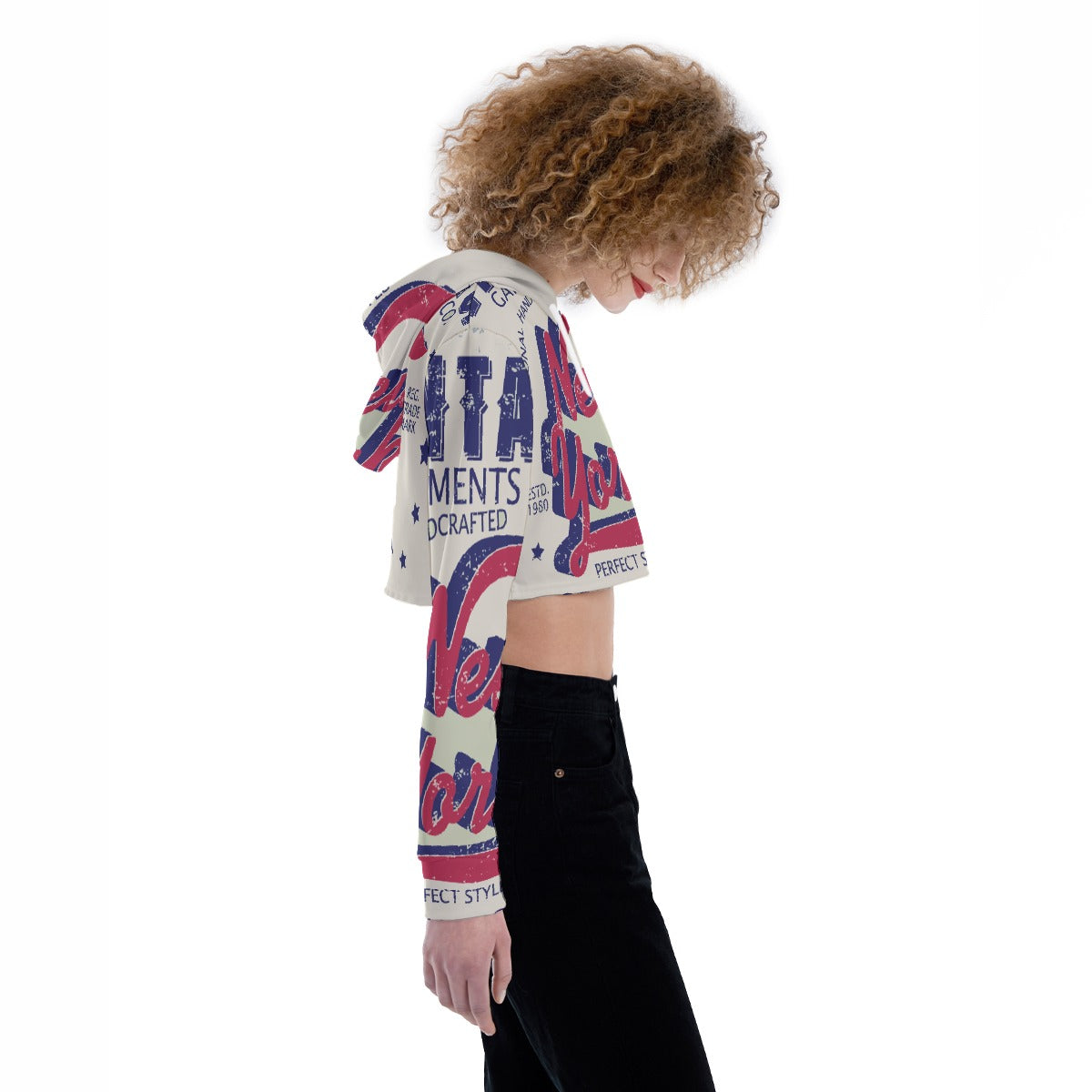 All-Over Print Women's Crop Top Hoodie