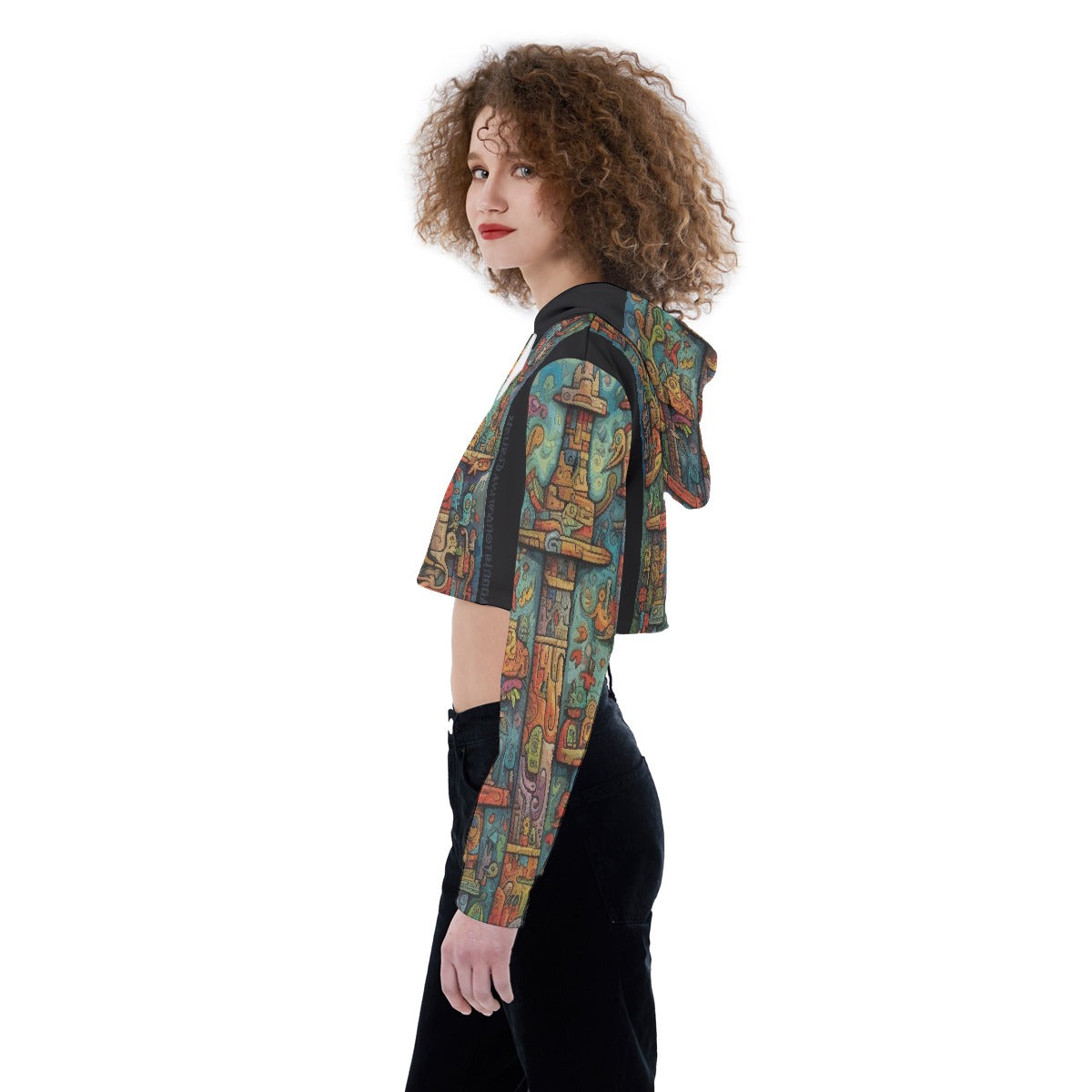 All-Over Print Women's Crop Top Hoodie