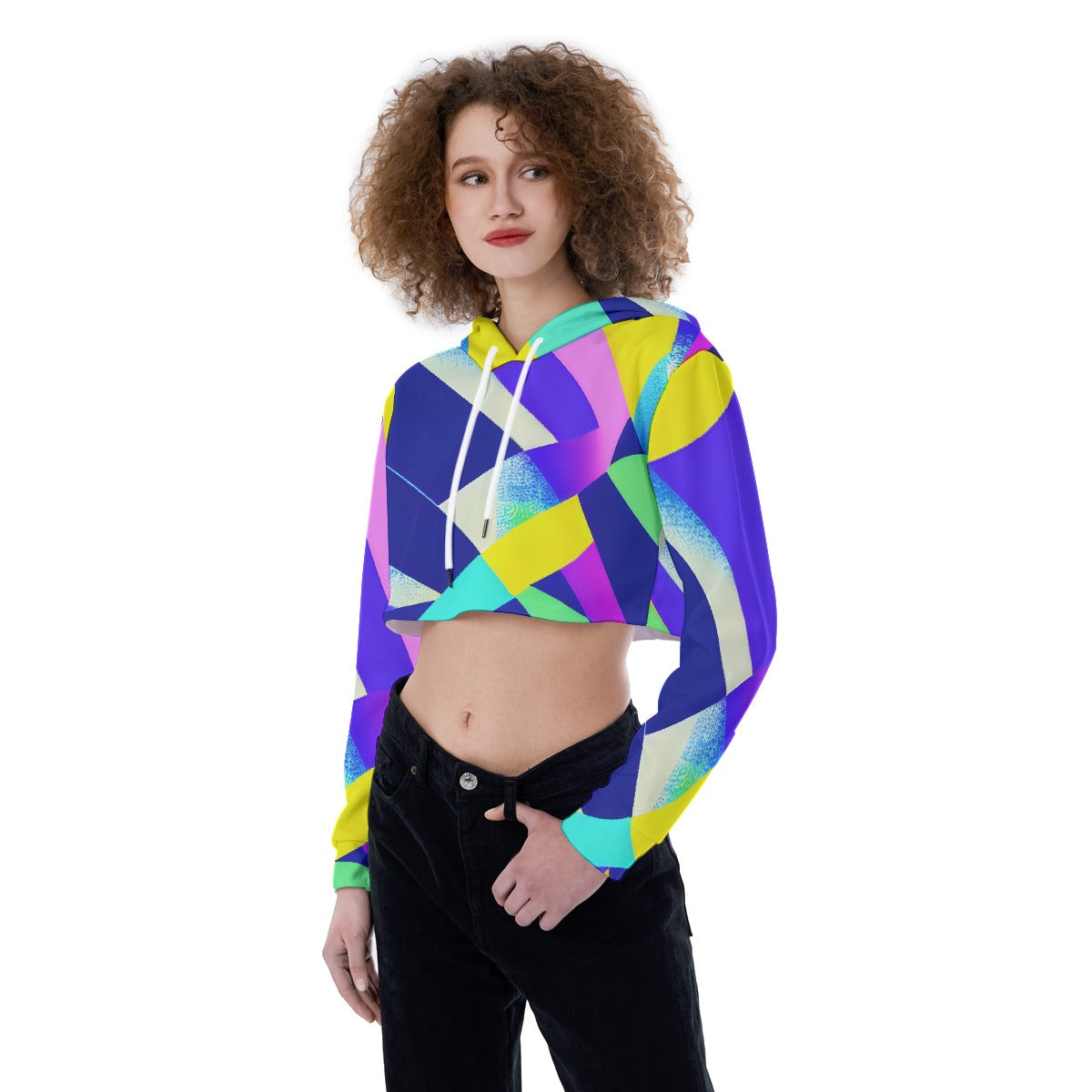 All-Over Print Women's Crop Top Hoodie