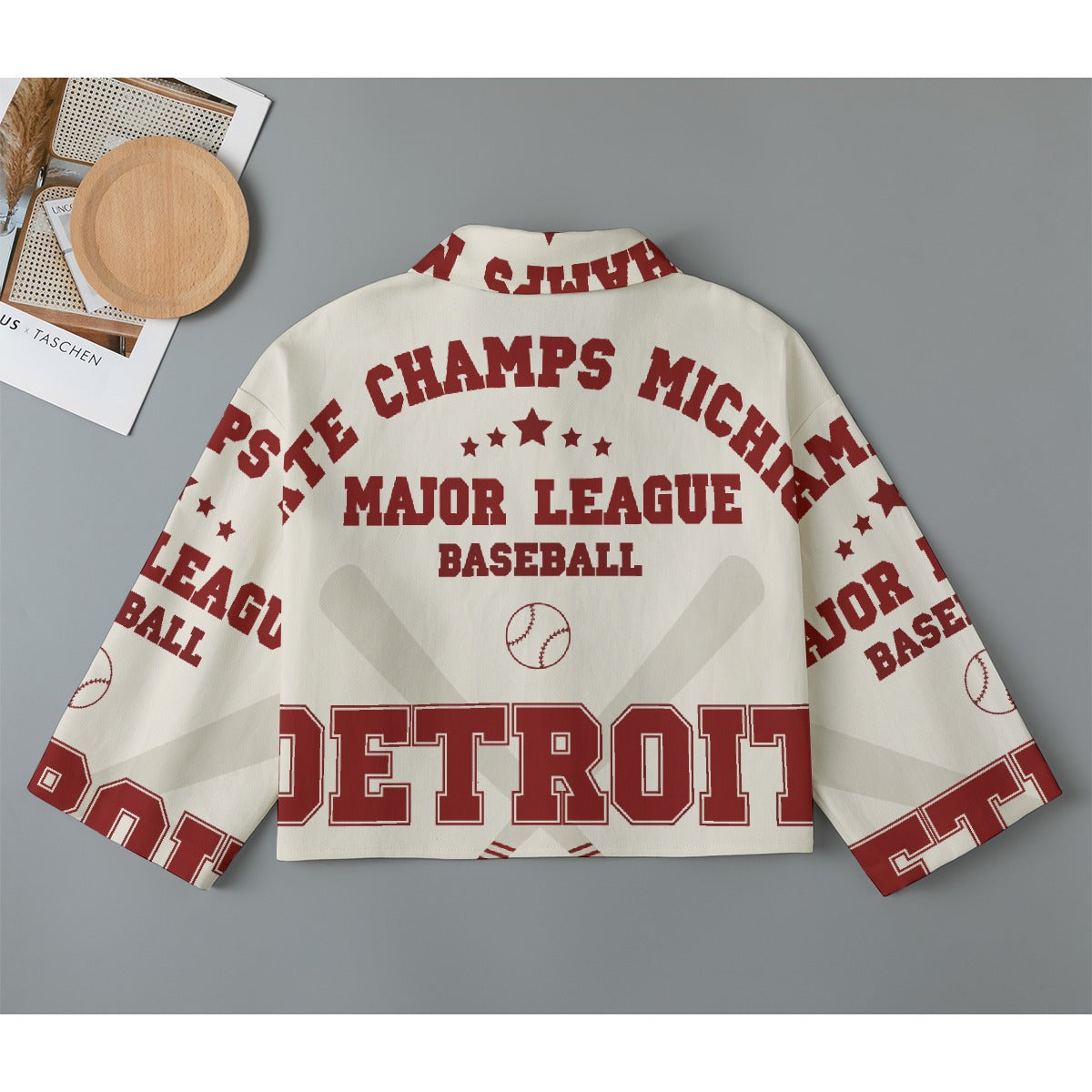 All-Over Print Women's Cropped Jacket | 245GSM Cotton