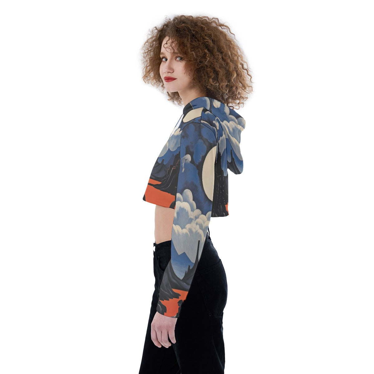 All-Over Print Women's Crop Top Hoodie