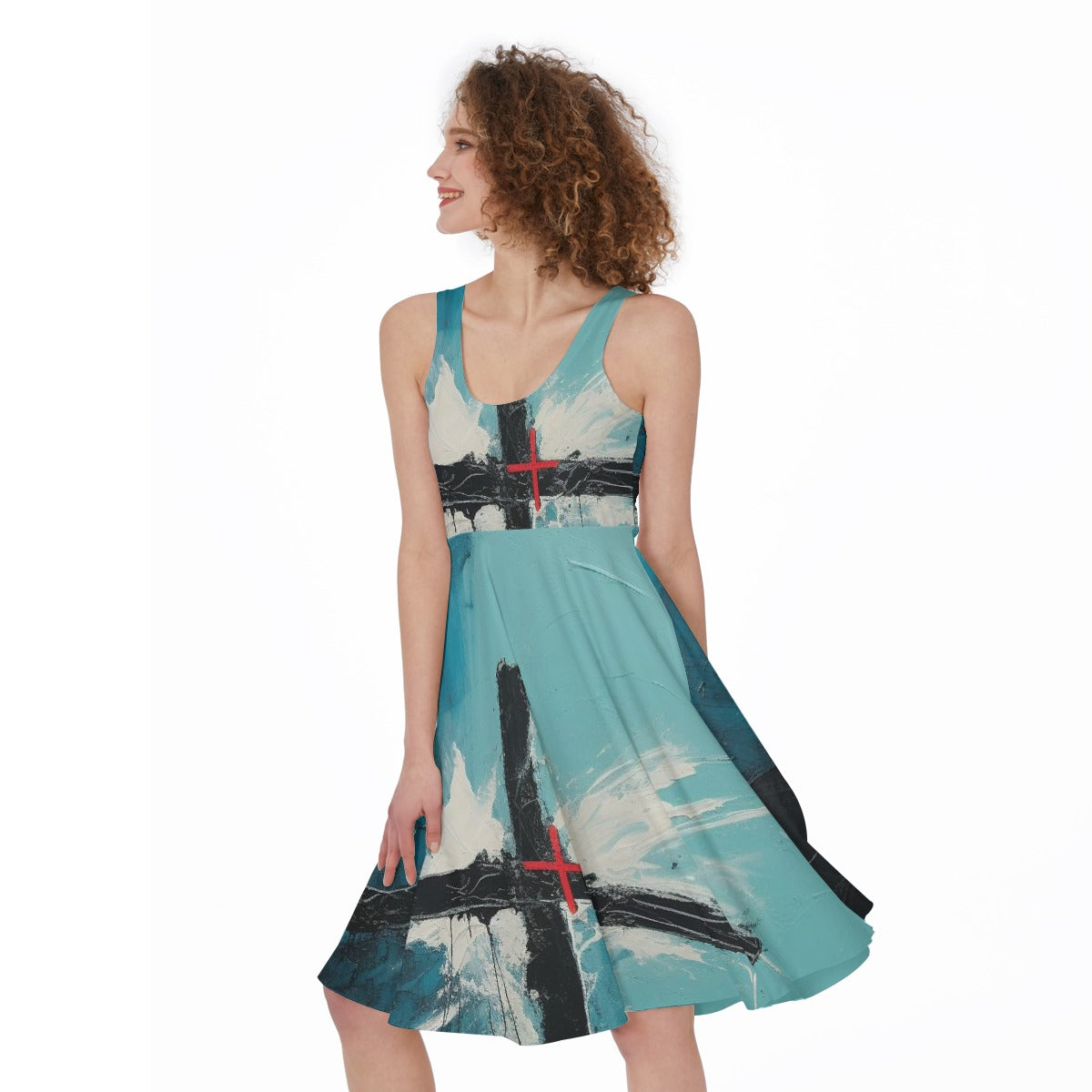 All-Over Print Women's Sleeveless Dress