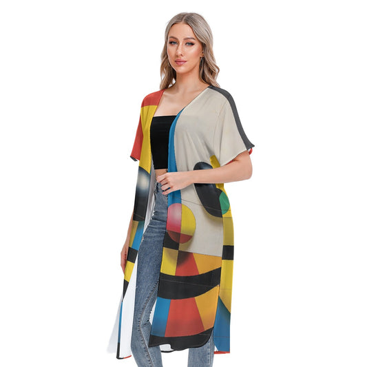 All-Over Print Women's Short Sleeve Cardigan