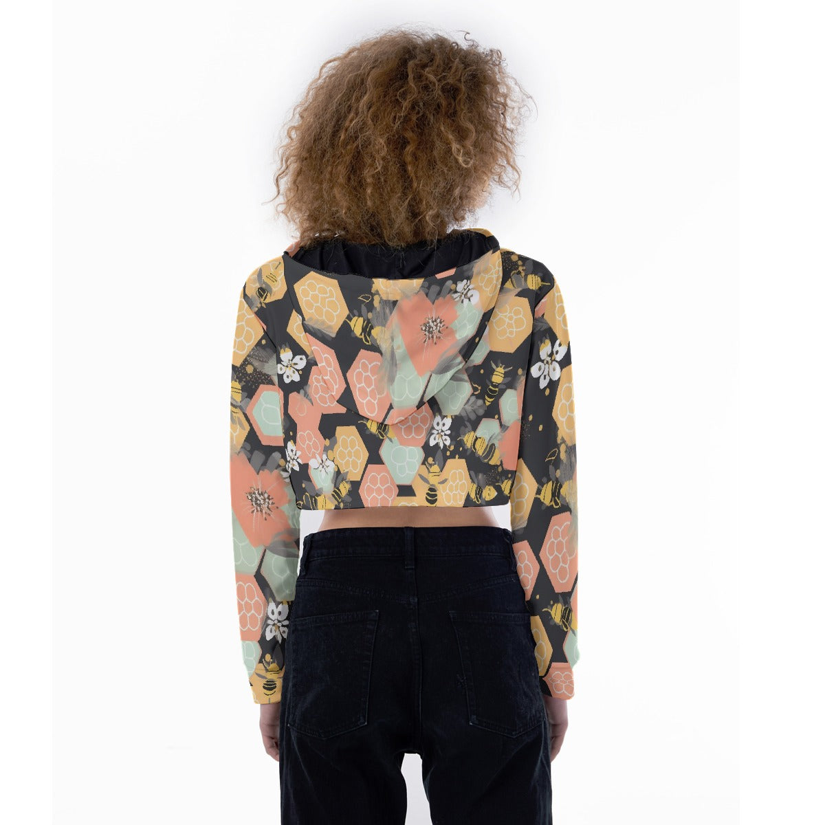 All-Over Print Women's Crop Top Hoodie