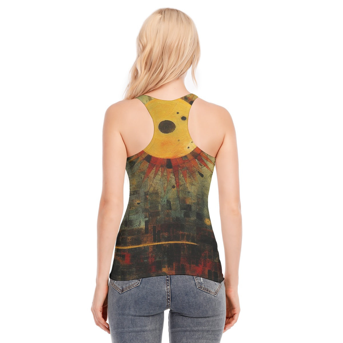 All-Over Print Women's Racer Vest | 190GSM Cotton