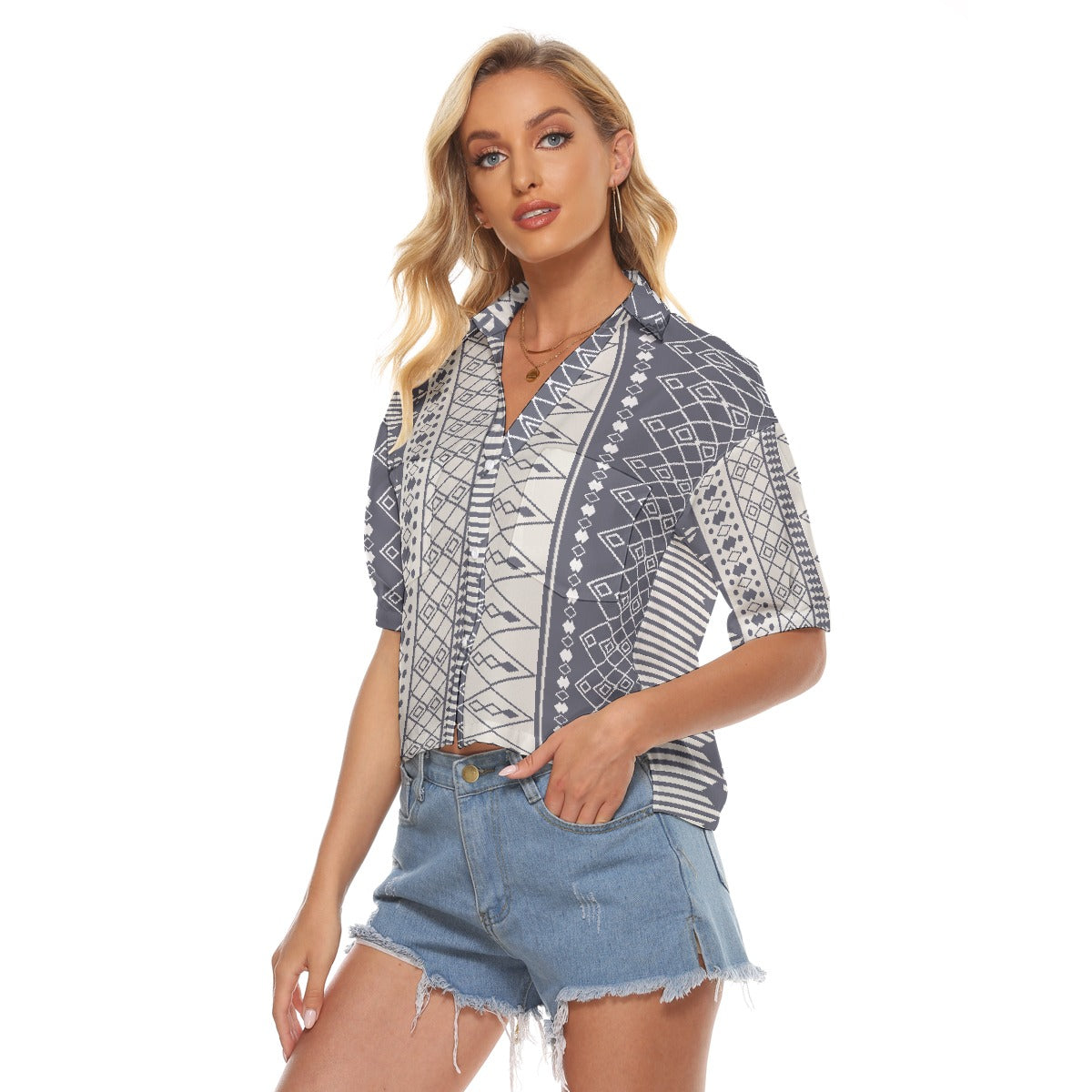 All-Over Print Women's V-neck Shirts