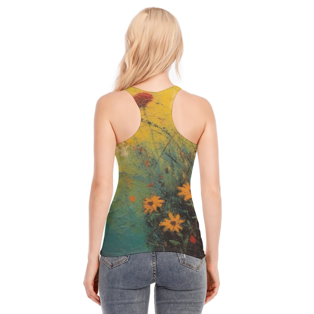 All-Over Print Women's Racer Vest | 190GSM Cotton
