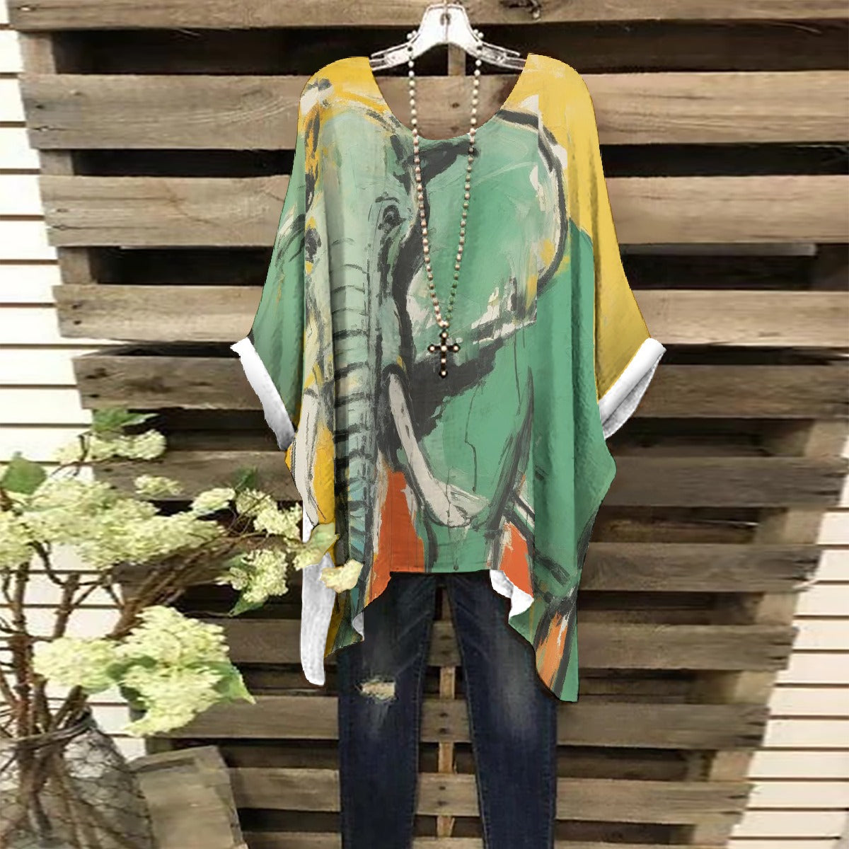 All-Over Print Women's Bat Sleeve Shirt