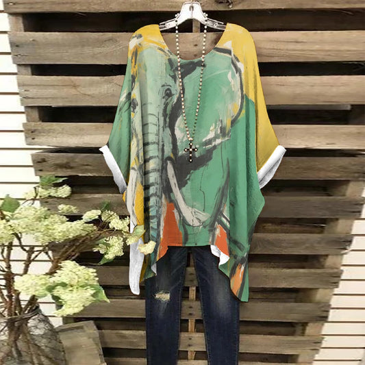 All-Over Print Women's Bat Sleeve Shirt