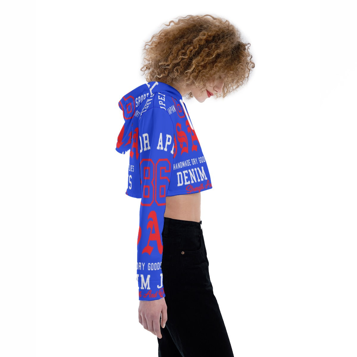All-Over Print Women's Crop Top Hoodie