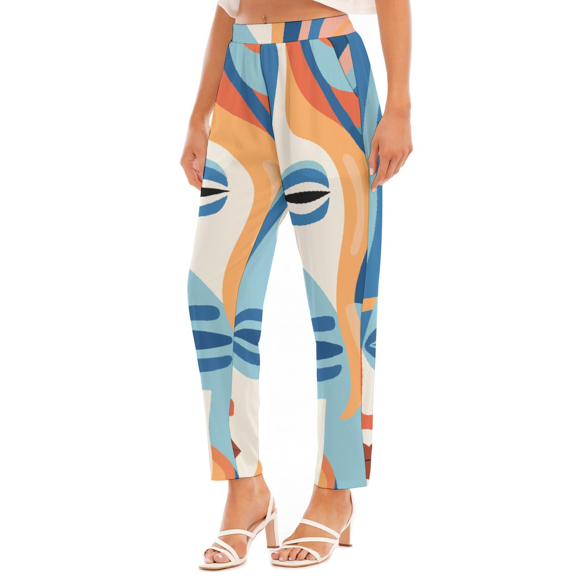 All-Over Print Women's Loose Straight-leg Pants