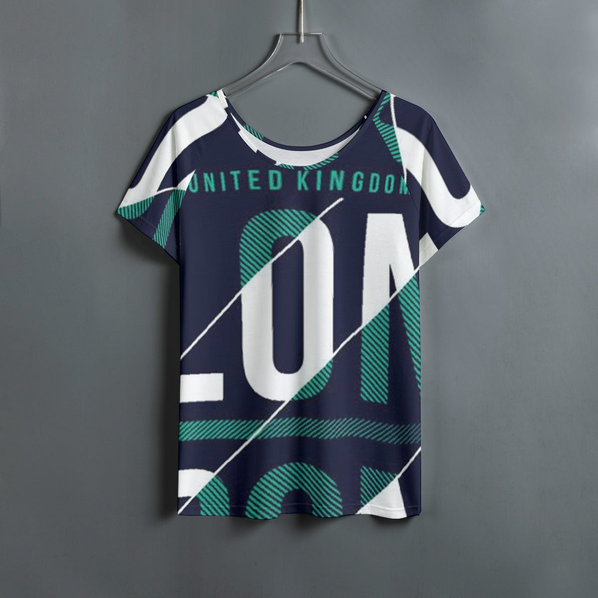 All-Over Print Women's Round Neck T-shirt With Raglan Sleeve