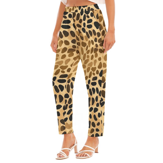 All-Over Print Women's Loose Straight-leg Pants