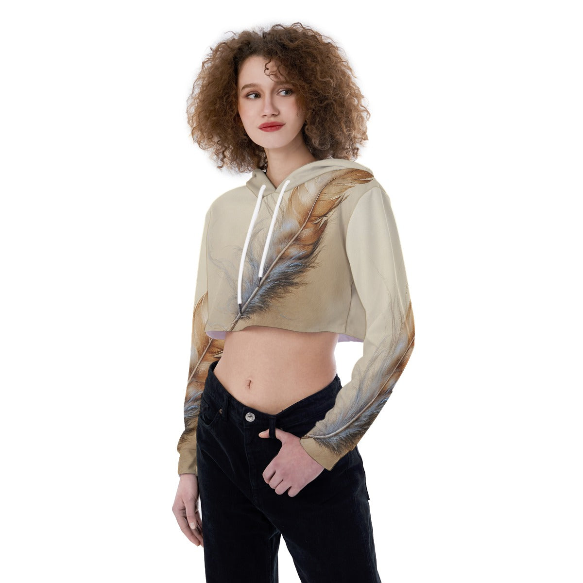 All-Over Print Women's Crop Top Hoodie