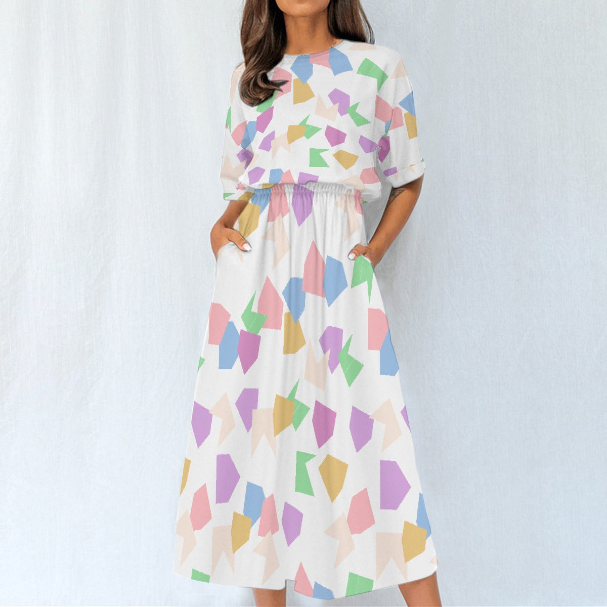 All-Over Print Women's Elastic Waist Dress